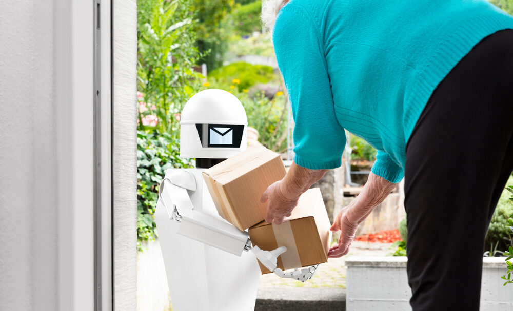 Autonomous,Ai,Artificial,Intelligence,Robot,Is,Delivering,Parcels,Or,Boxes, shutterstock 1497242750 e1639569058973