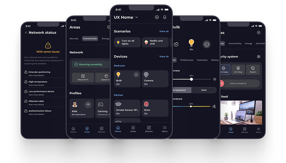 Connected Home App Screenshots Connected Home App Screenshots