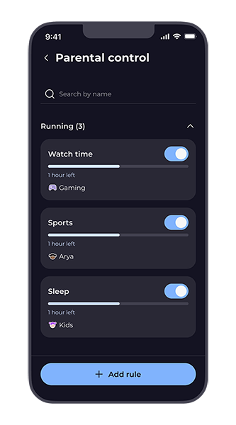 Parental Control Rules List