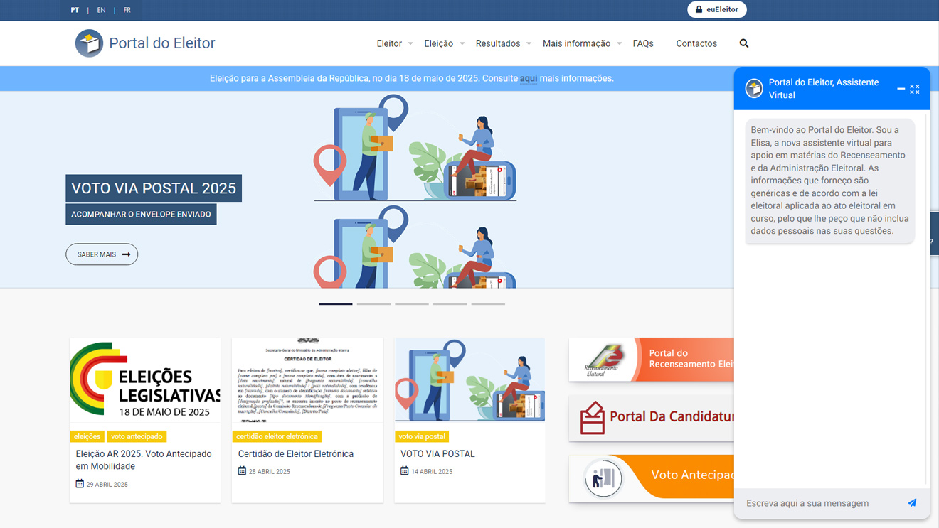 chatbot legislativas